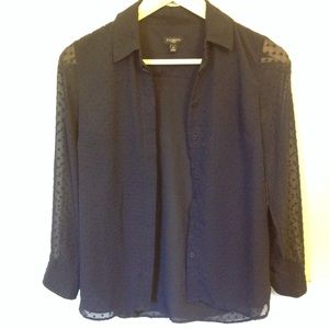 Talbots blue blouse